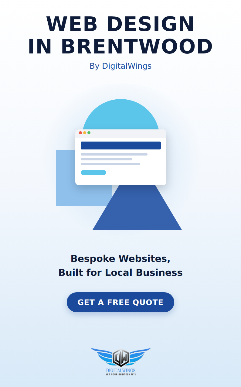 Web design Brentwood - DigitalWings website showcase