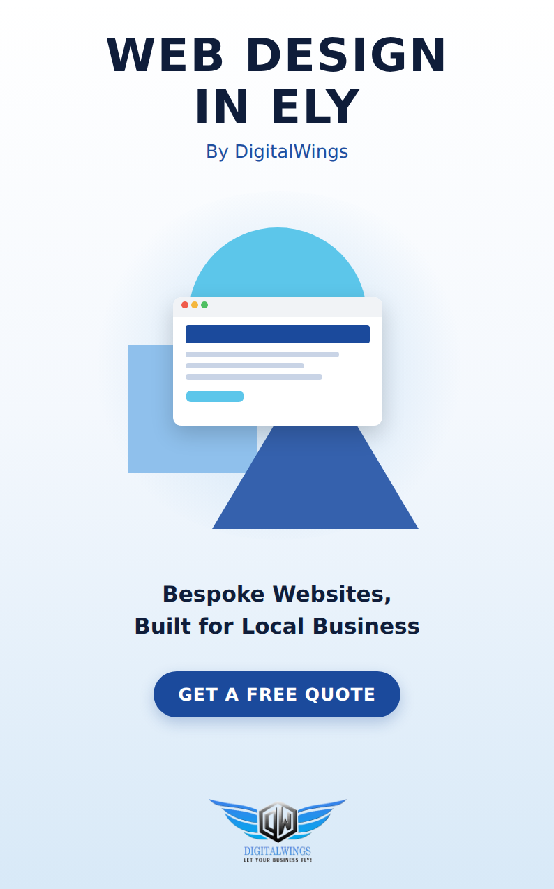 Web design Ely - DigitalWings website showcase