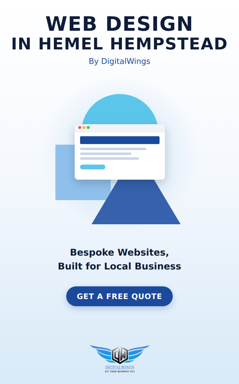 Web design Hemel Hempstead - DigitalWings website showcase