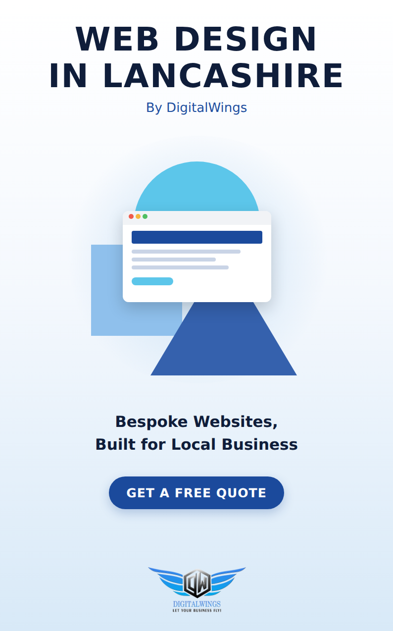 Web design Lancashire - DigitalWings website showcase