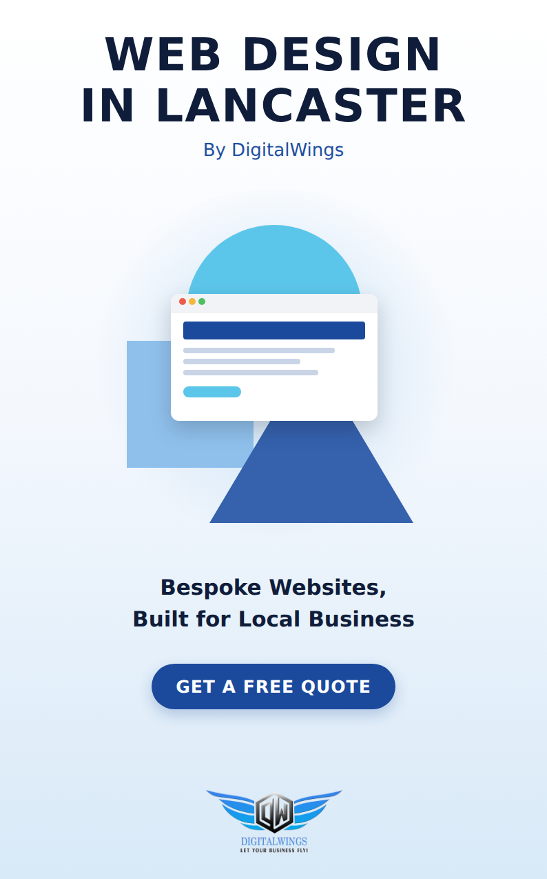 Web design Lancaster - DigitalWings website showcase