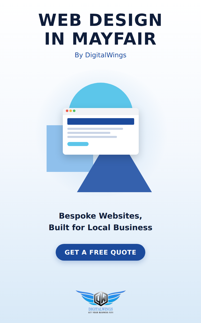 Web design Mayfair - DigitalWings website showcase