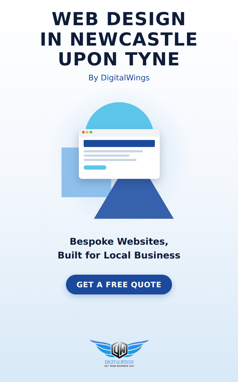 Web design Newcastle upon Tyne - DigitalWings website showcase
