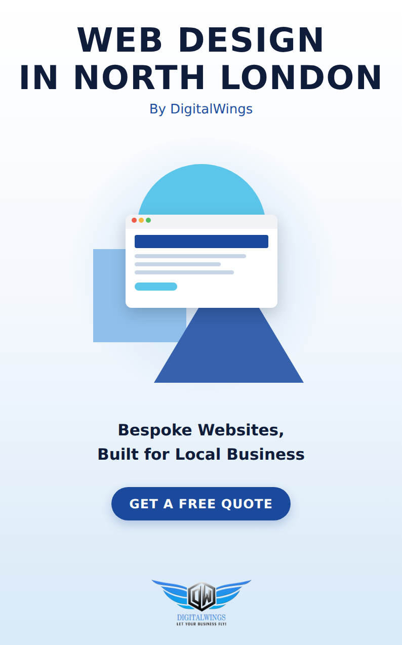 Web design North London - DigitalWings website showcase