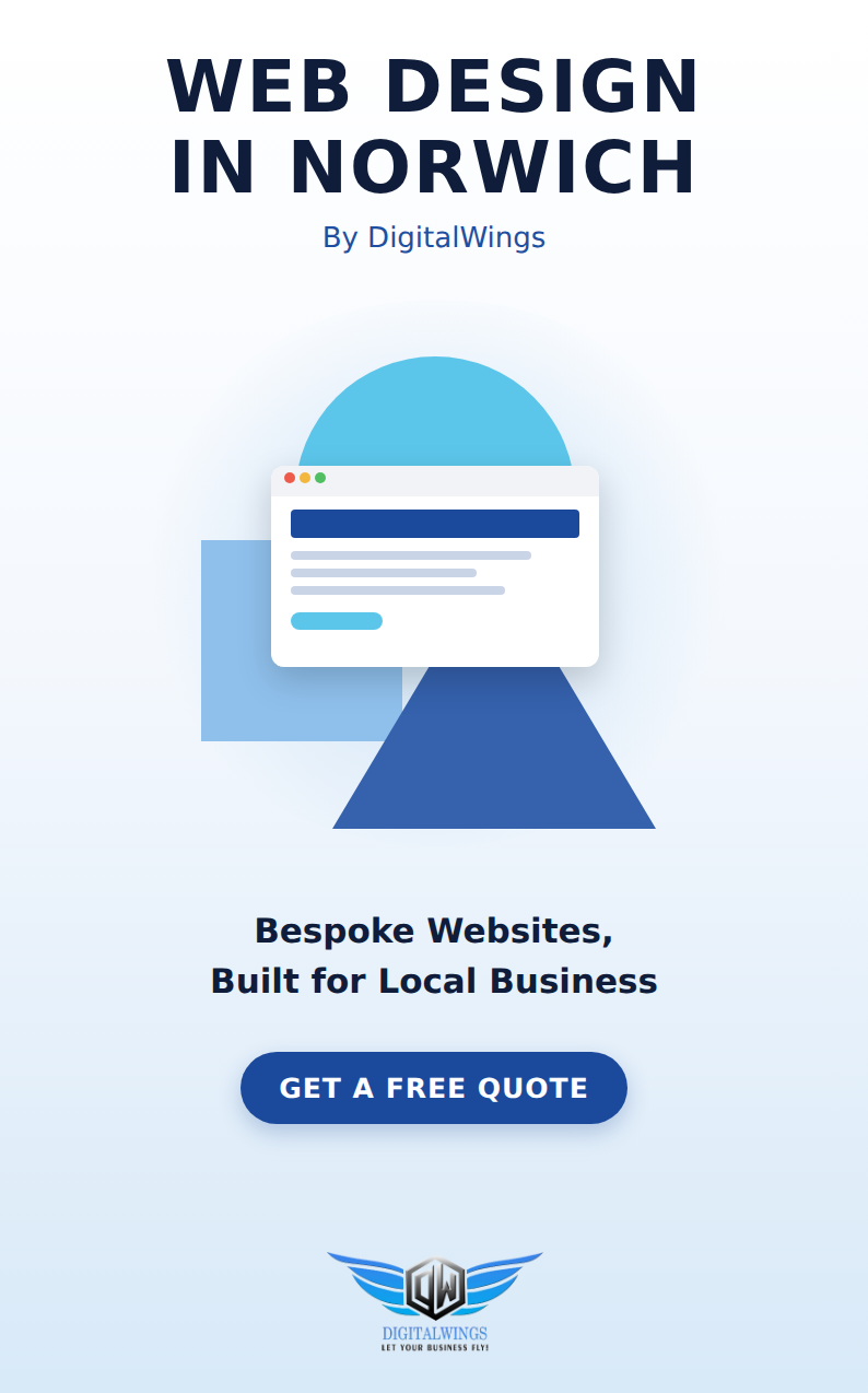 Web design Norwich - DigitalWings website showcase