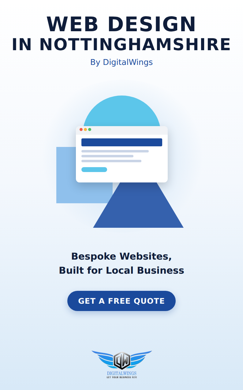 Web design Nottinghamshire - DigitalWings website showcase