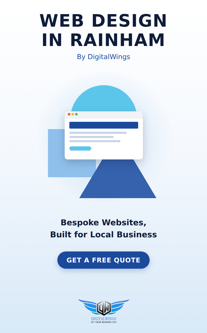 Web design Rainham - DigitalWings website showcase