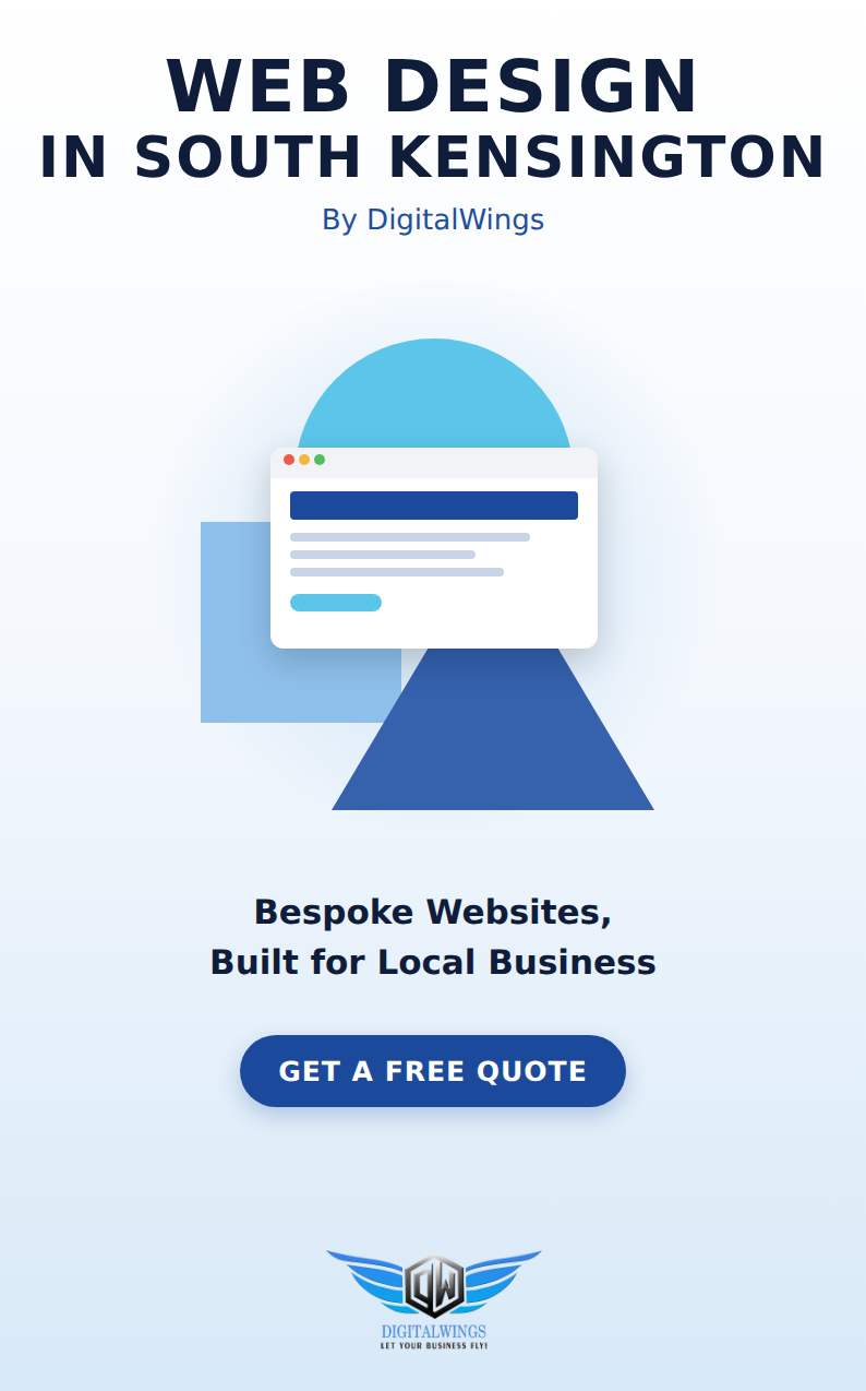 Web design South Kensington - DigitalWings website showcase