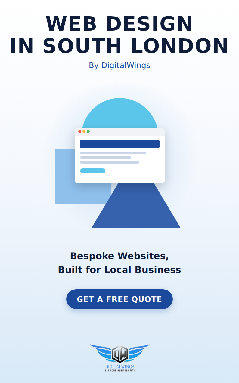 Web design South London - DigitalWings website showcase
