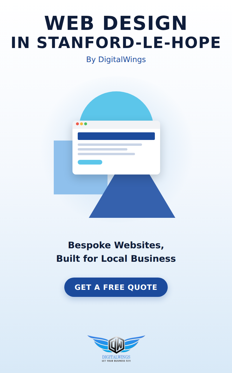 Web design Stanford Le Hope - DigitalWings website showcase