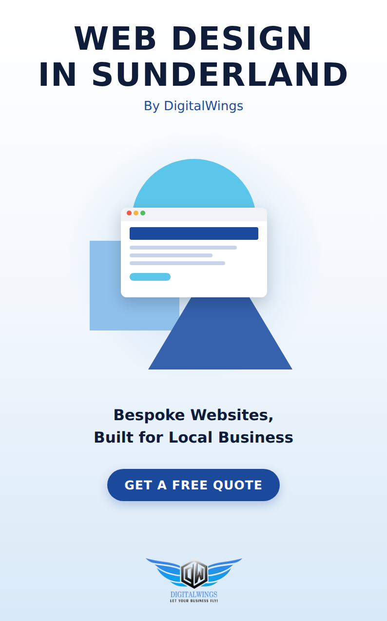 Web design Sunderland - DigitalWings website showcase