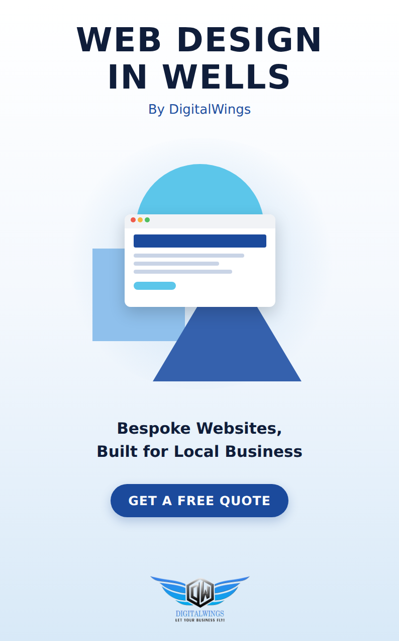 Web design Wells - DigitalWings website showcase